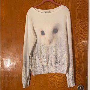 RARE Wildfox baggy jumper Snowy Forest Owl -BNWT